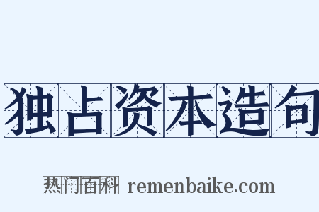 独占资本造句是什么意思的图片